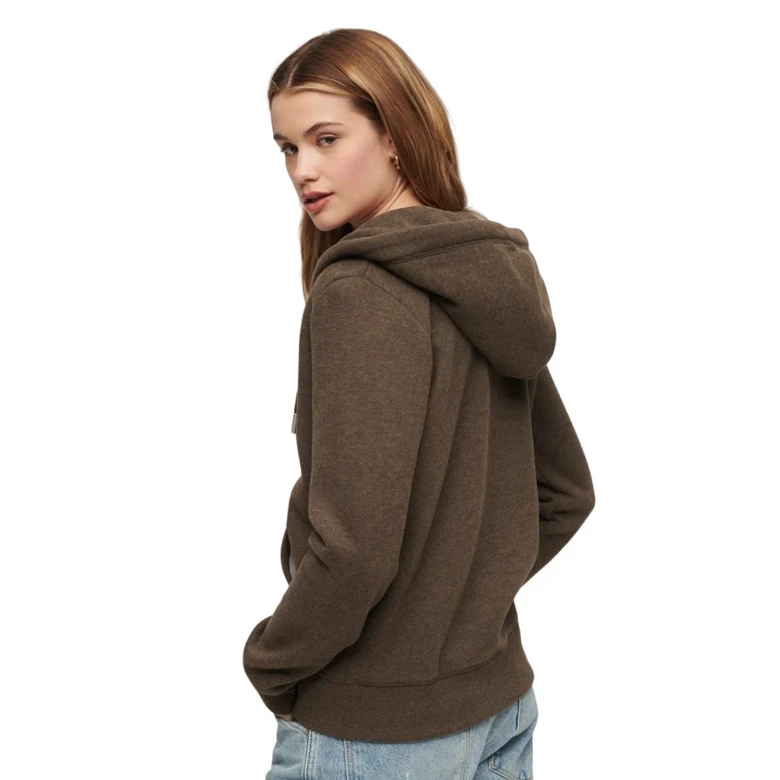 Essential Logo Zip Hoodie Sweatshirt Woman 1