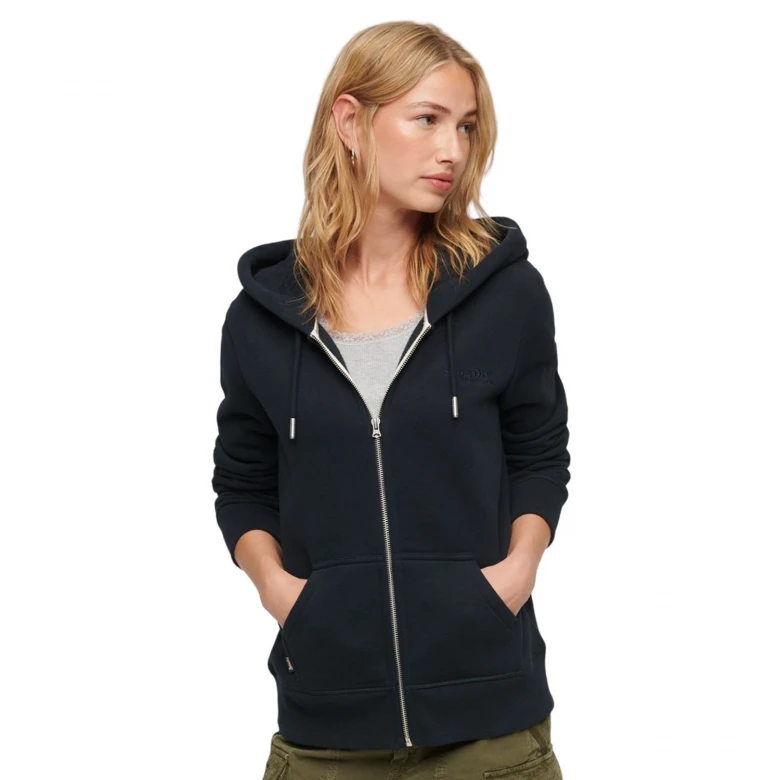 Essential Logo Zip Hoodie Sweatshirt Woman