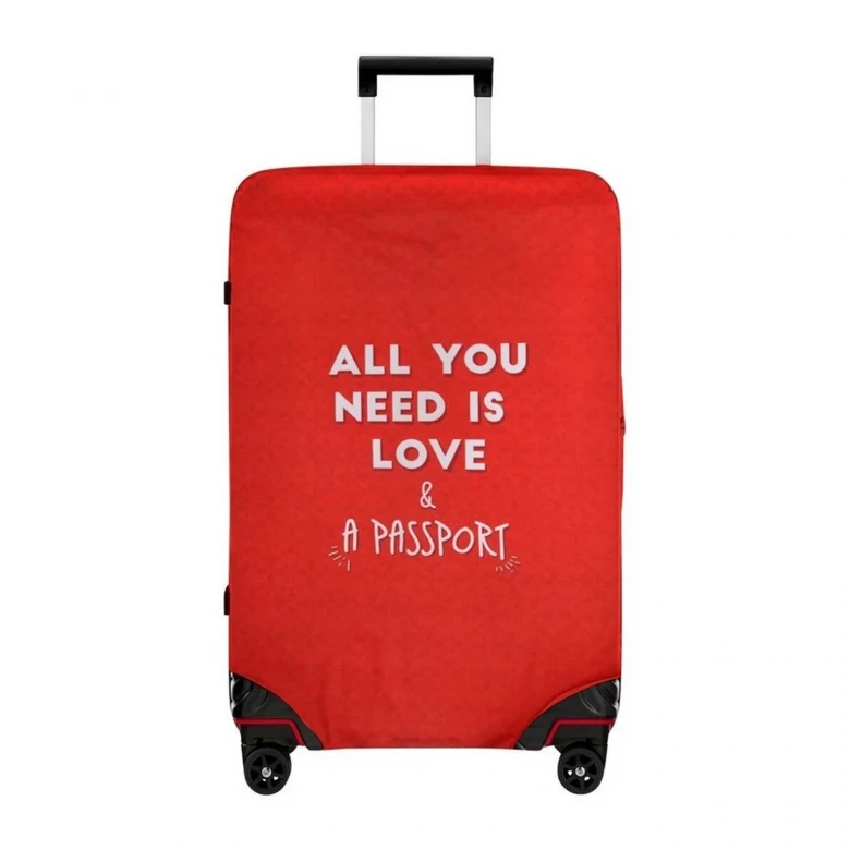 чехол для чемодана love and passport / dogo luggage shirt medium valiz kilifi