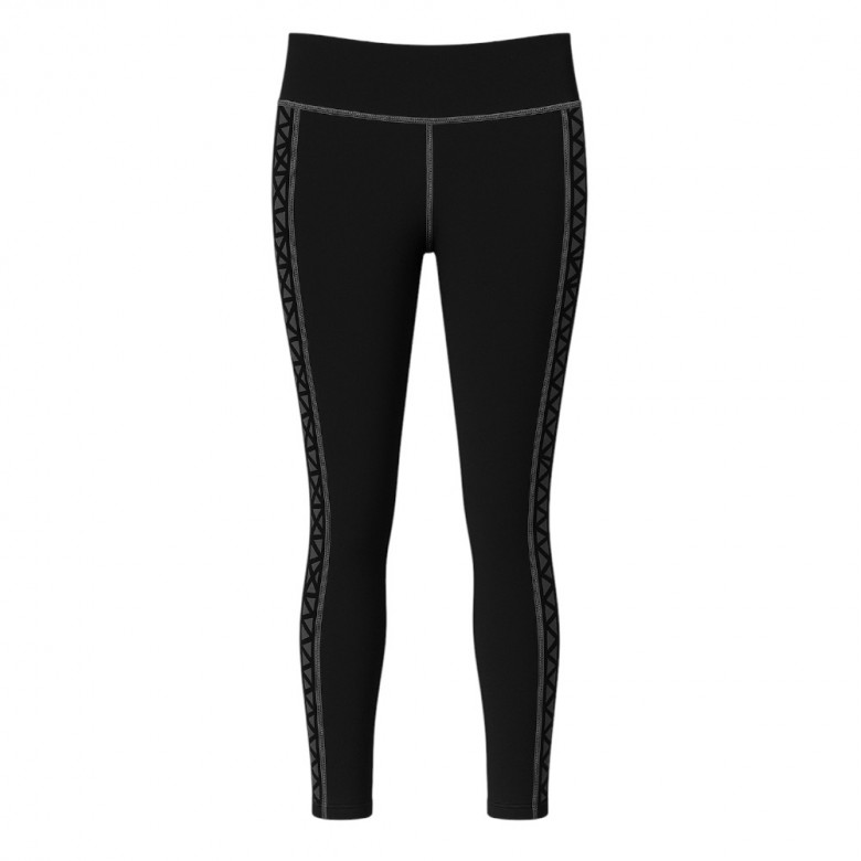 Kostyum tights 3/4 - nero silver arabesque