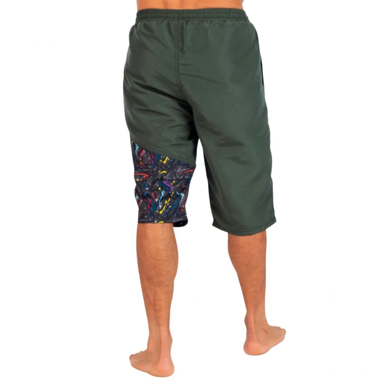 шорты для плавания sw capris - green abstract paint 1
