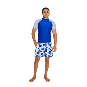шорты для плавания boardshorts - navy watercolour hexagons 3
