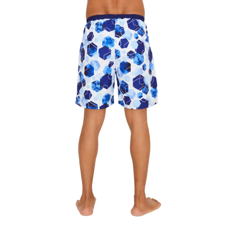 шорты для плавания boardshorts - navy watercolour hexagons 1