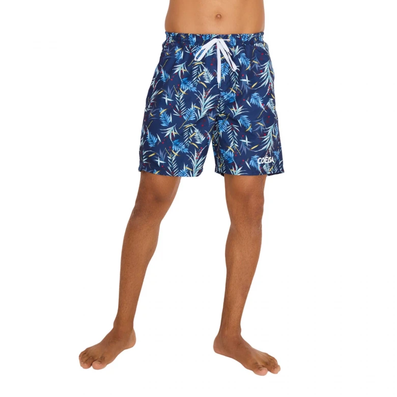 шорты для плавания boardshorts - navy hawaiian leaves