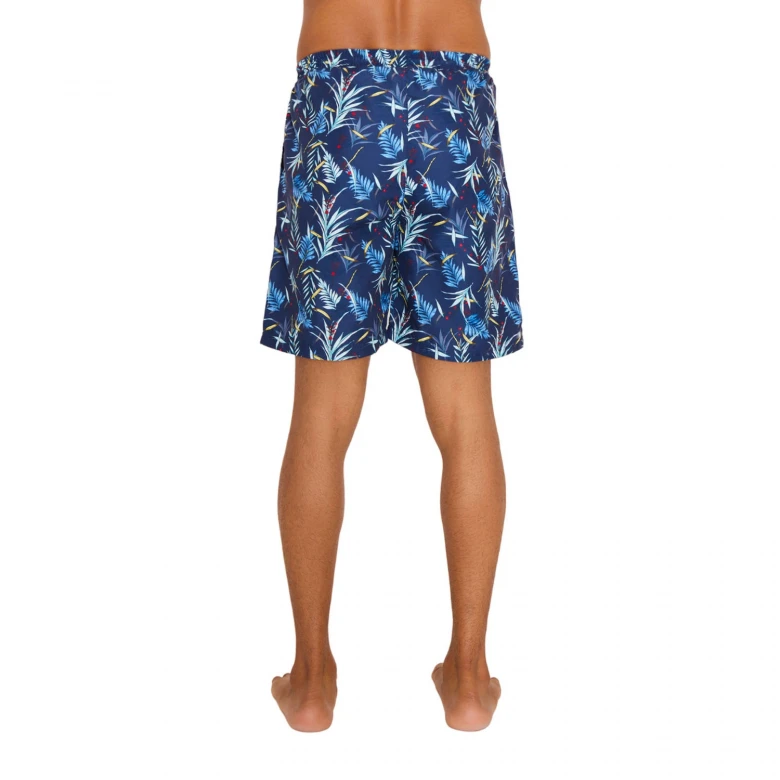 шорты для плавания boardshorts - navy hawaiian leaves 1