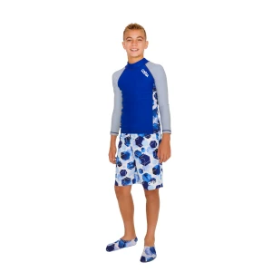 шорты для плавания boardshorts - navy watercolour hexagons 2