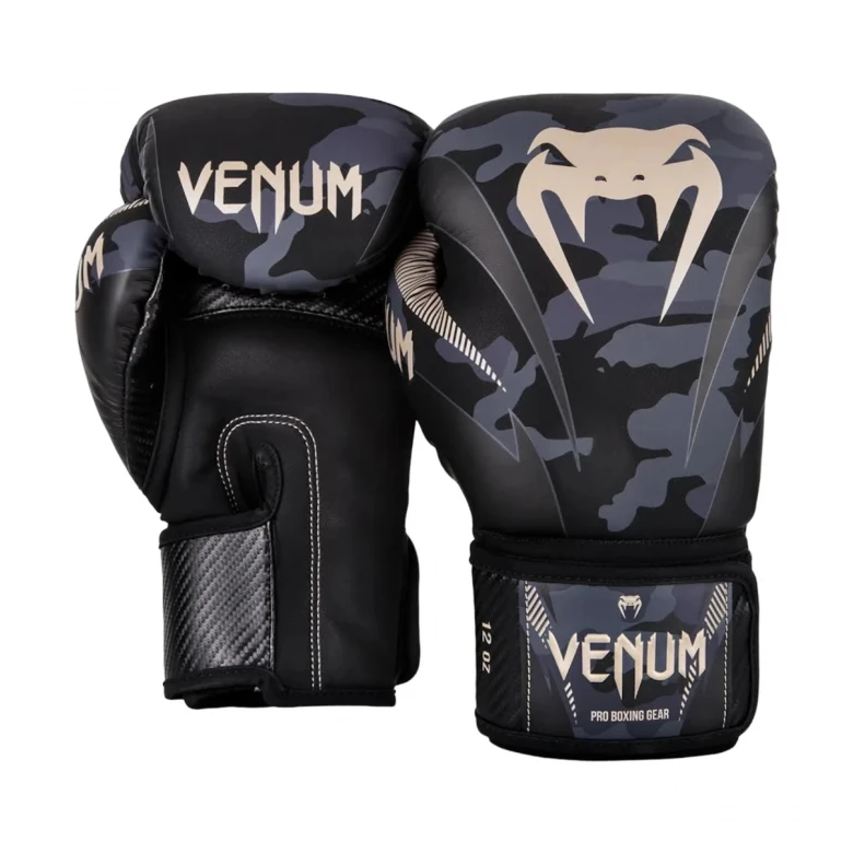 перчатки venum impact boxing gloves - gold/black