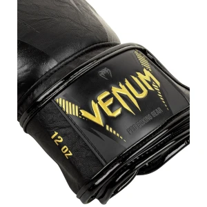 перчатки venum impact boxing gloves - gold/black 3